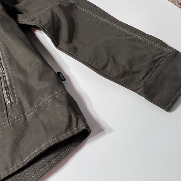NWOT Kuhl Burr Jacket Mens Size Large Gunmetal Green Canvas Full Zip - Picture 4 of 11